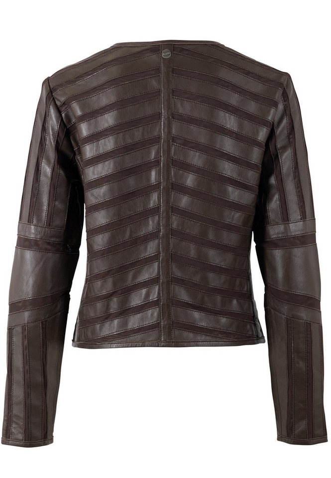 Mauritius Lederjacke MWSuri im Materialmix, Mesh-Einsätze – Bild 3 von 3