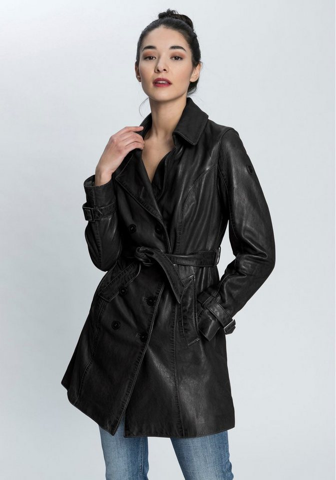 Mauritius Ledermantel GWTaresa (2-tlg., mit Bindegürtel) Leder-Trenchcoat mit Bindegürtel – Bild 2 von 5