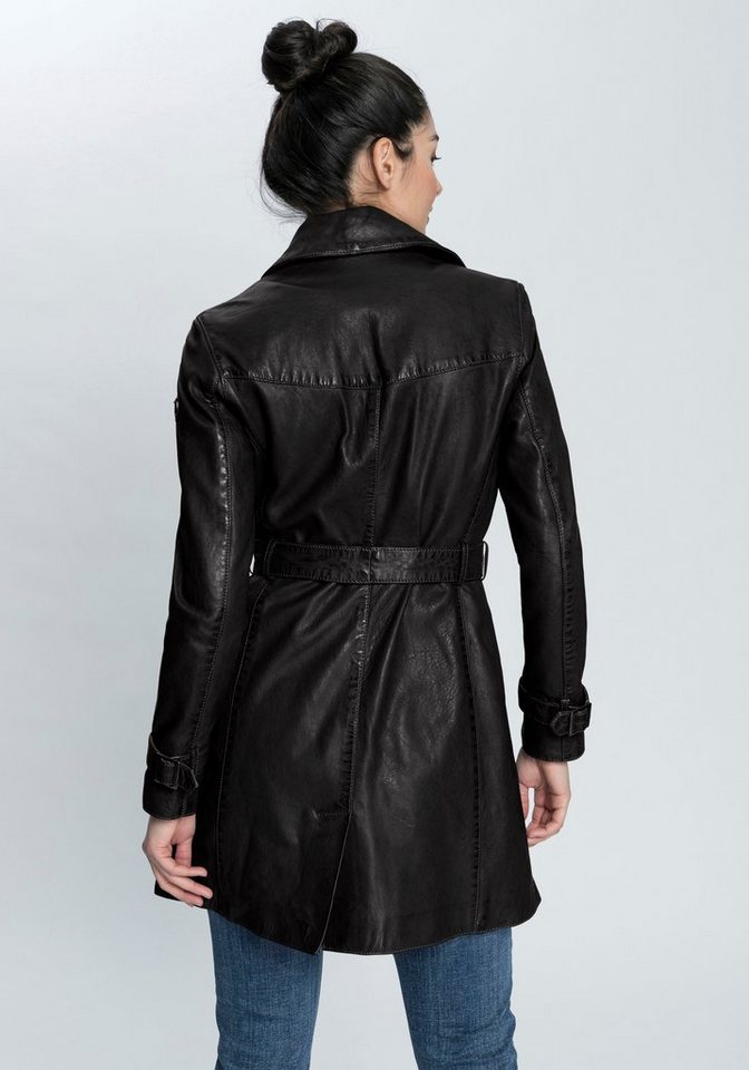 Mauritius Ledermantel GWTaresa (2-tlg., mit Bindegürtel) Leder-Trenchcoat mit Bindegürtel – Bild 4 von 5