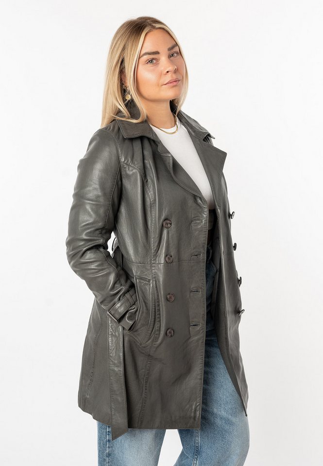 Mauritius Ledermantel GWTaresa (2-tlg., mit Bindegürtel) Leder-Trenchcoat mit Bindegürtel – Bild 2 von 5