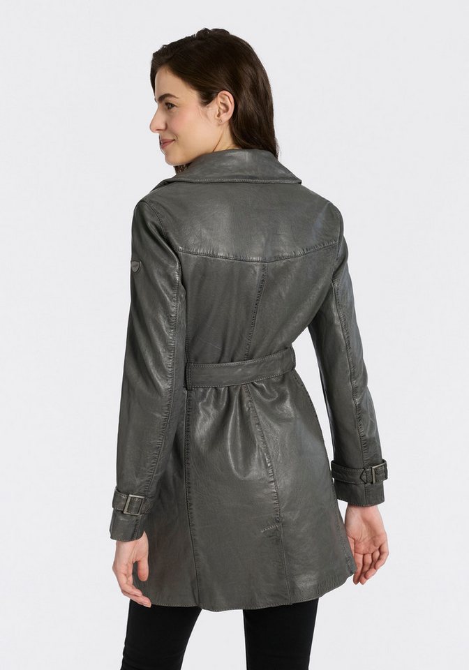 Mauritius Ledermantel GWTaresa (2-tlg., mit Bindegürtel) Leder-Trenchcoat mit Bindegürtel – Bild 3 von 5