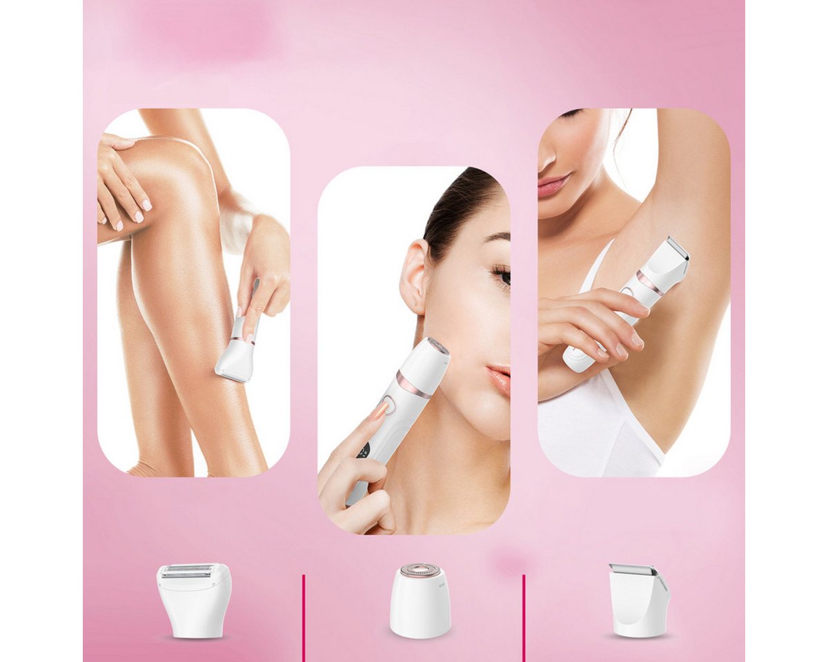 MAXGROOM Körper- und Bikinitrimmer JK-105, 3-in-1-Damentrimmer-Set für Körper, Gesicht und Bikinizone, 3-in-1-System mit IPX6-Schutz und LED-Display – Bild 4 von 5