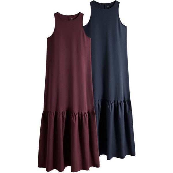 The Set Maxikleid The Set Maxikleid mit tiefer Taille, 2er-Pack (2-tlg)