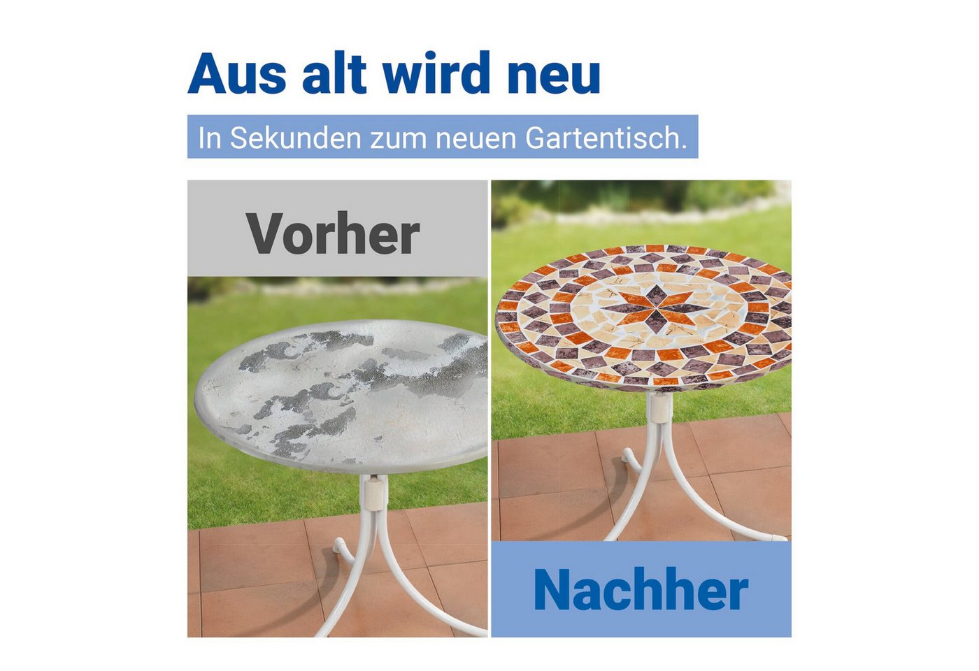 Maximex Gartentischdecke Spann-Tischdecke, Ø 85-105 cm, abwaschbar, wetterfest – Bild 2 von 5