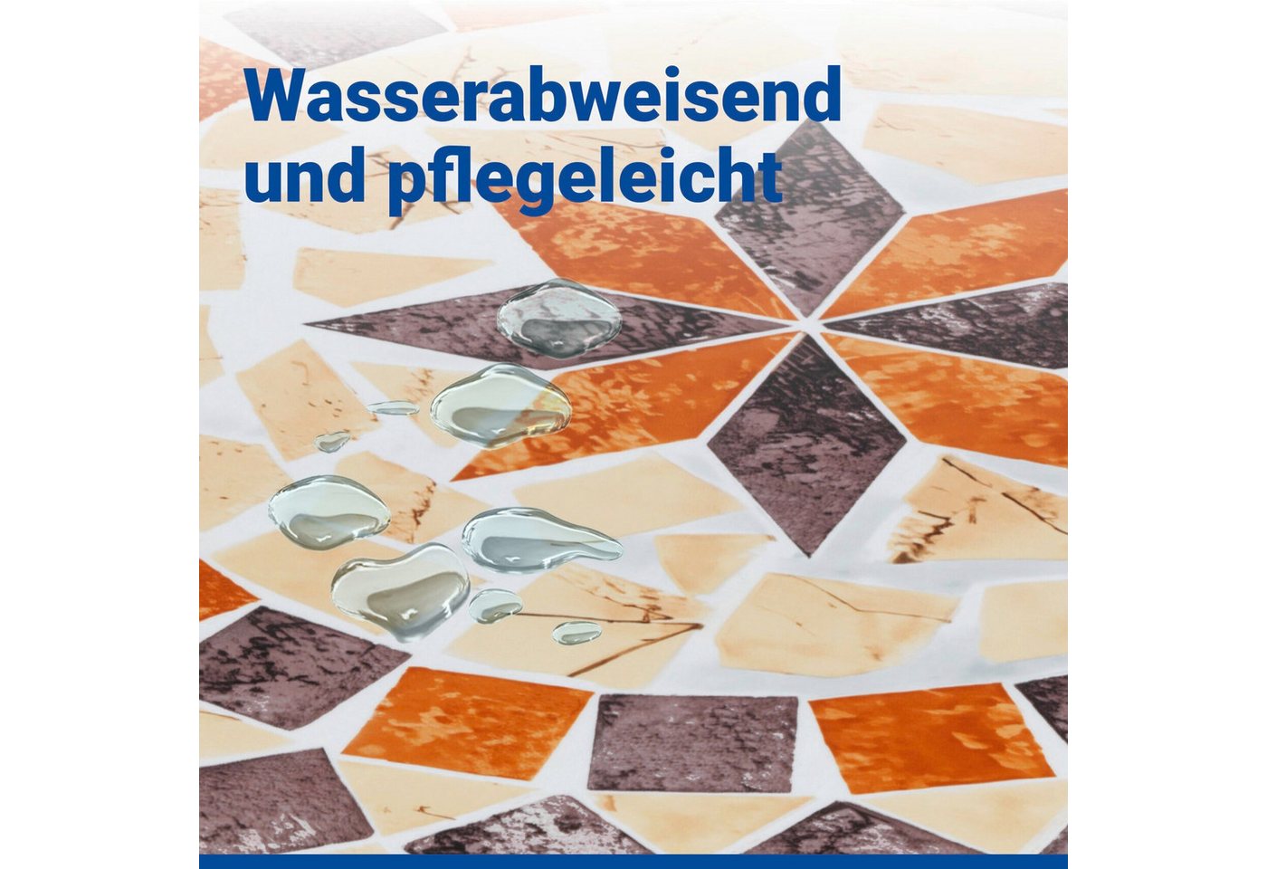 Maximex Gartentischdecke Spann-Tischdecke, Ø 85-105 cm, abwaschbar, wetterfest – Bild 3 von 5