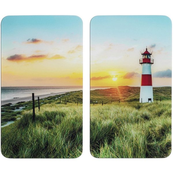 Maximex Herd-Abdeckplatte Herdabdeckplatten LIGHTHOUSE, Glas, 2er-Set, Glas