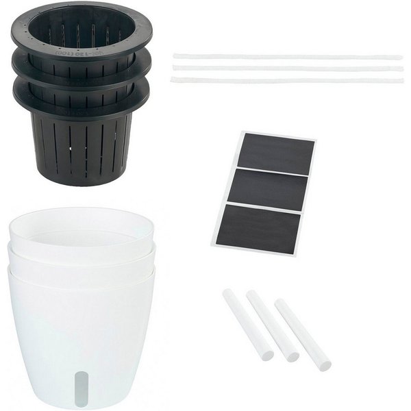 Maximex Pflanzschale Selbstbewässernde Pflanztöpfe (Set, 3 St), 13x13,5 cm, mit Wasserstandsanzeige