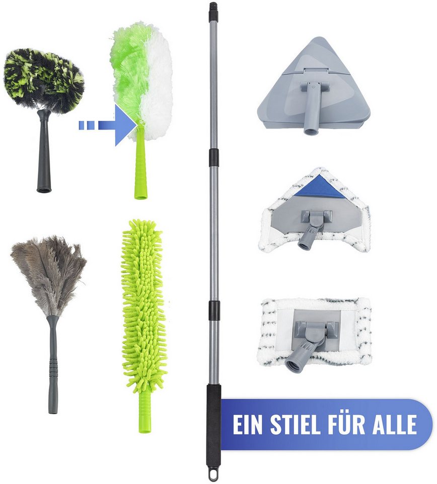 Maximex Staubwedel 2in1, Staubwischer mit Teleskopstiel und Knickgelenk, antistatisch – Bild 4 von 5