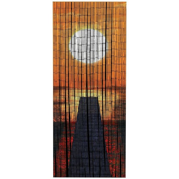 Maximex Türvorhang Modell Sonnenuntergang (1 St), Hakenaufhängung, abdunkelnd, Insekten- und Sichtschutz aus Bambus, für Balkon oder Terrasse