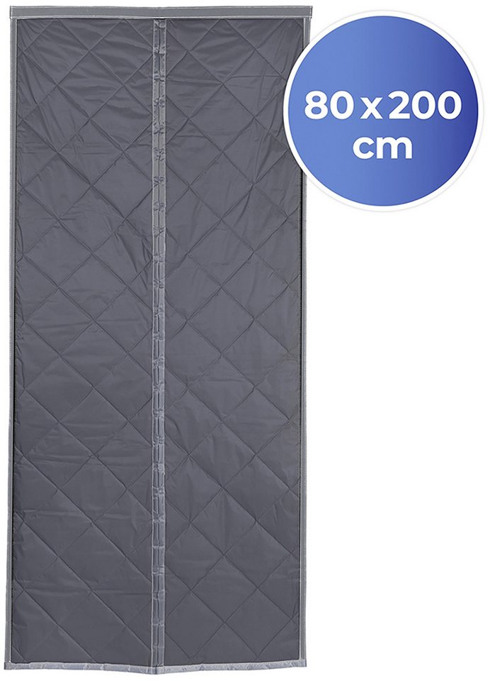 Maximex Türvorhang Wärmeschutz 2in1 (1 St), Klettband, verdunkelnd, Polyester, 80x200 cm, Thermo-Vorhang, reflektierende Außenseite, blickdicht – Bild 3 von 5