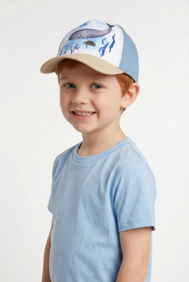 MAXIMO Baseball Cap (1-St) Blue Washed, Wal-Motiv, Basecap, Klettverschluss, MINI Boy – Bild 2 von 2