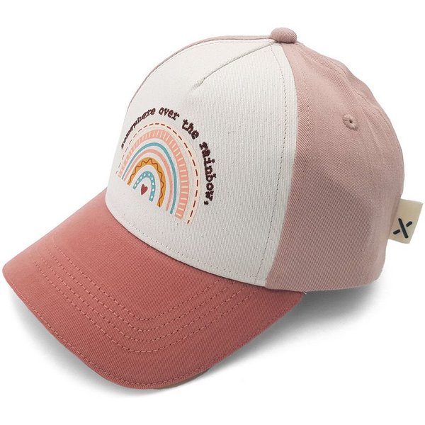 MAXIMO Baseball Cap (1-St) Regenbogen-Motiv, Basecap, 5-Panel, Klettverschluss, Mädchen