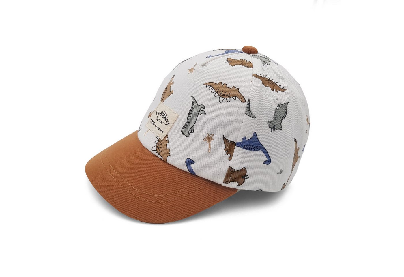 MAXIMO Baseball Cap (1-St) Wollweiß, Dino-Motiv, Klettverschluss, 5-Panel-Cap, Jungen – Bild 2 von 2
