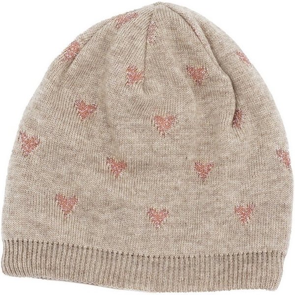 MAXIMO Beanie Wollanteil, Feinstrick, gefüttert, Glitzer Details