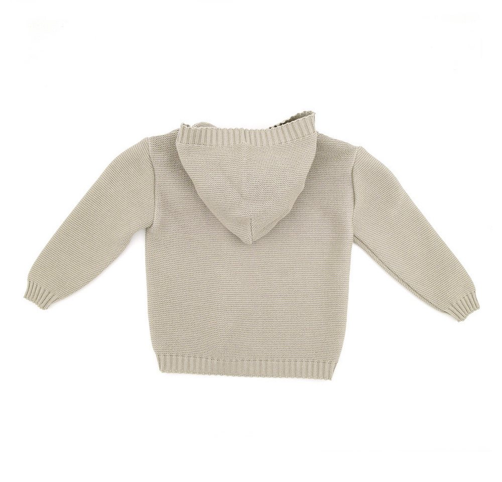 MAXIMO Fleecejacke GOTS BABY-Strickjacke, LL Kapuze, Knöpfe (1-St) – Bild 2 von 2
