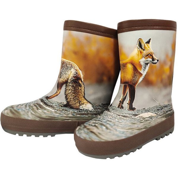 MAXIMO Gummistiefel Fuchs Fotoprint, Reflekt 3M, Winterfutter Gummistiefel