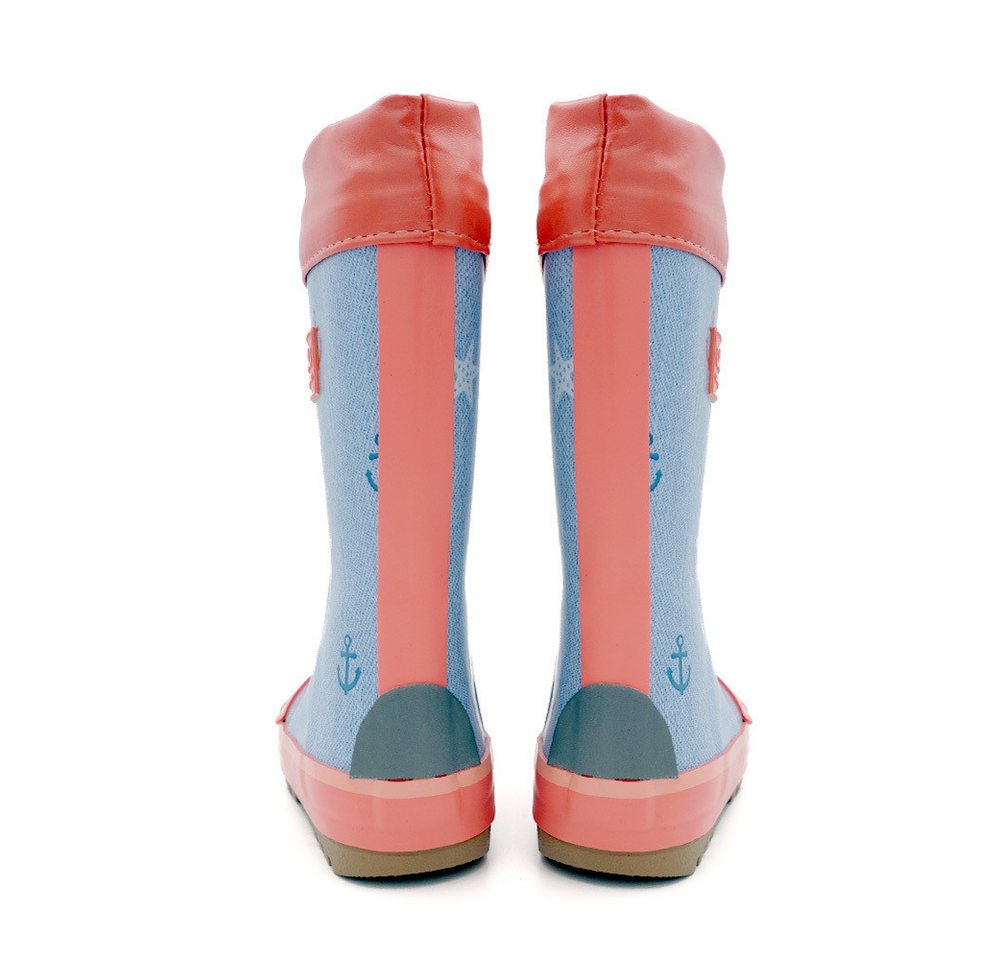 MAXIMO Gummistiefel Seestern Stulpe, Jerseyfutter, Fotoprint Gummistiefel – Bild 3 von 3