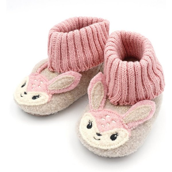 MAXIMO Hüttenschuhe Wolle, Anti-Rutsch-Sohle, Strickbündchen, mit Öhrchen