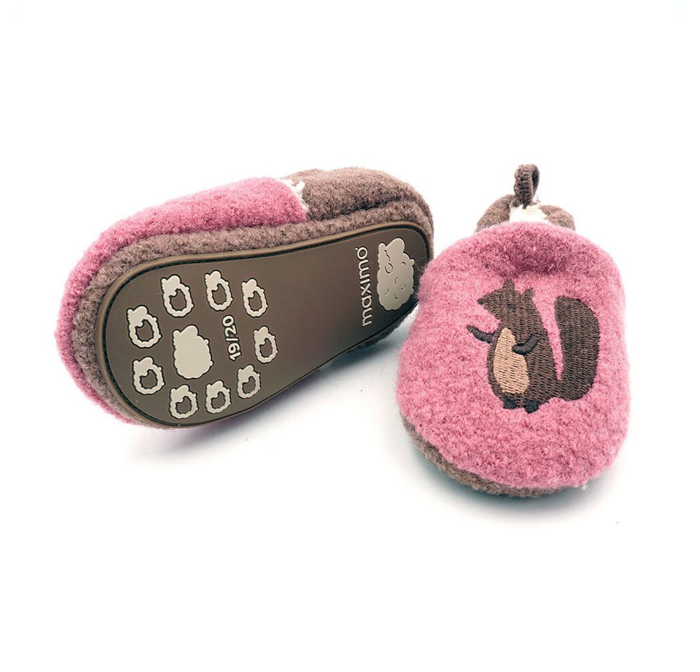MAXIMO Lauflernschuhe Eichhörnchen Anti-Rutsch-Sohle, Futter Hausschuh Wollfleece – Bild 3 von 3