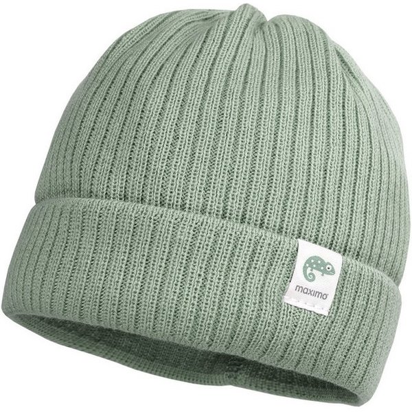 MAXIMO Strickmütze GOTS BABY-Beanie, Rippe Umschlag (1-St)