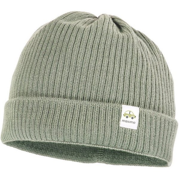 MAXIMO Strickmütze GOTS BABY-Beanie, Rippe Umschlag (1-St)