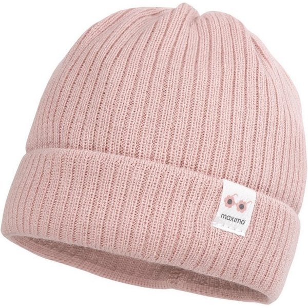 MAXIMO Strickmütze GOTS BABY-Beanie, Rippe Umschlag (1-St)