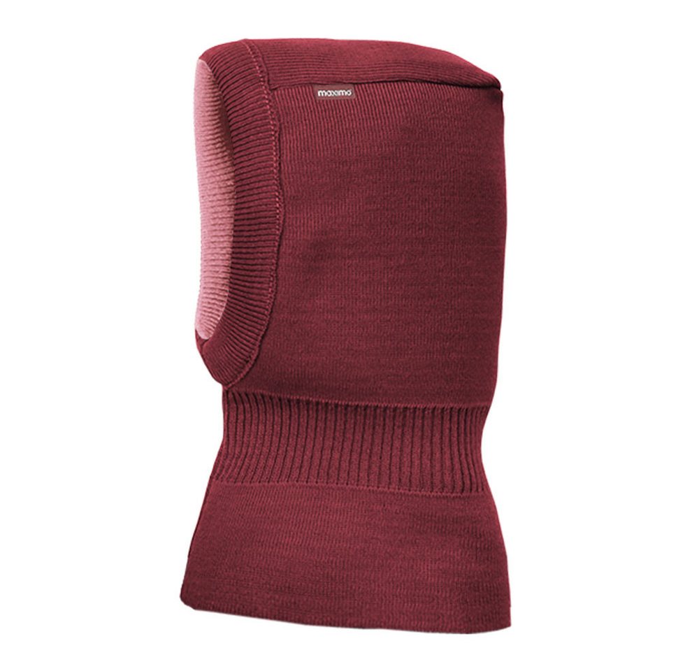 MAXIMO Wendemütze reine Merinowolle, reversible, doppelt gestrickt, Ausgenähtes Halsteil – Bild 2 von 4