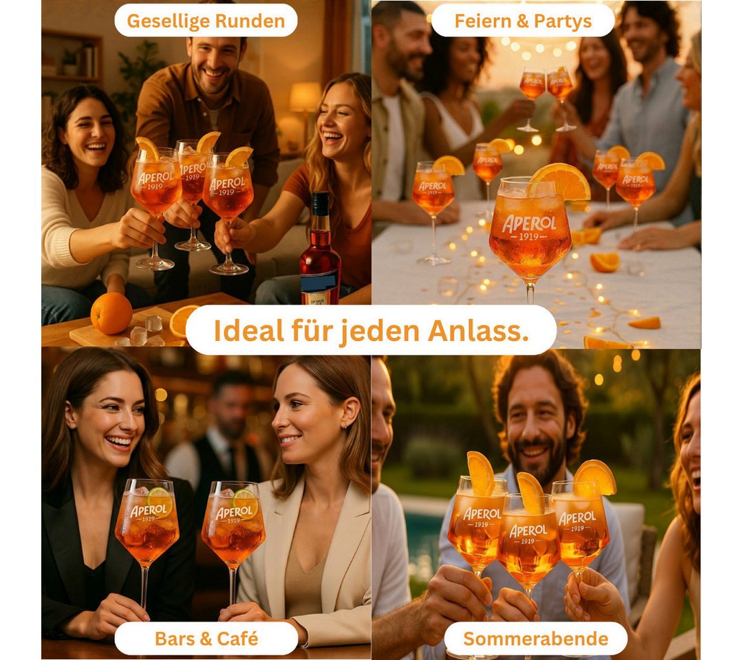 Maxito Cocktailglas als Aperol Spritz Gläser von hervorragender Qualität mit 400 ml, 4-tlg. – Bild 4 von 5