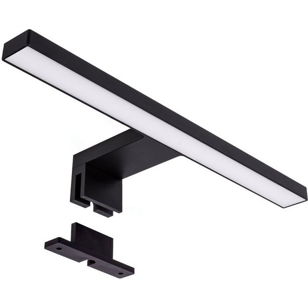 Maxkomfort LED Spiegelleuchte Badezimmer, 30/60cm, schwarz/weiß/chrom/acryl - IP44, LED fest integriert, Neutralweiß, Moderne Badbeleuchtung, Schranklicht, Schm