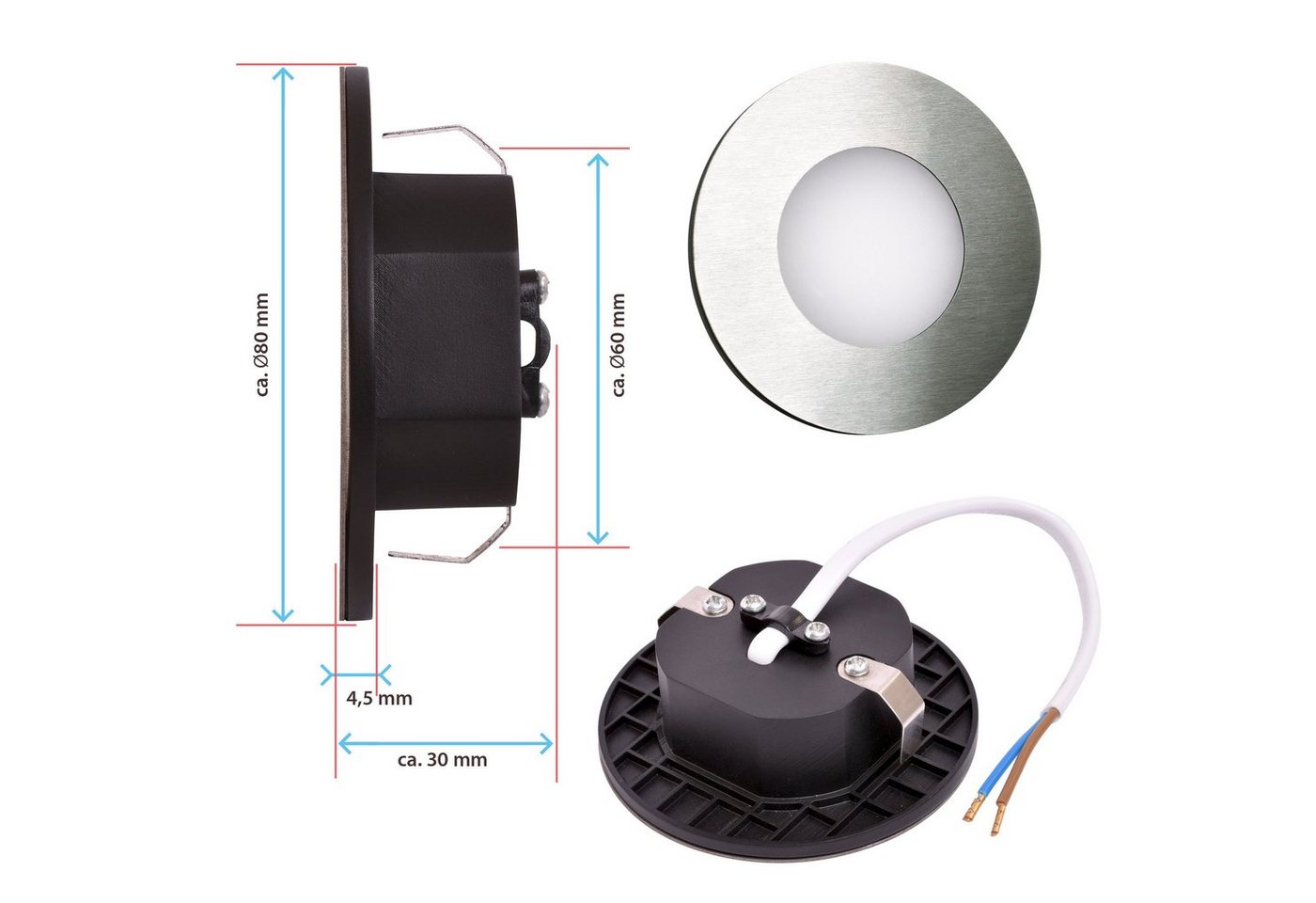 Maxkomfort LED Wandstrahler 6103, LED fest integriert, Warmweiß, 3000K, Treppenbeleuchtung – Bild 4 von 4