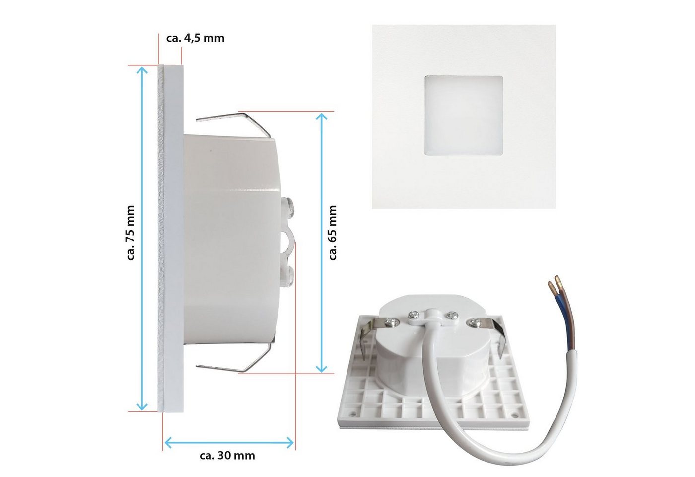 Maxkomfort LED Wandstrahler 6103, LED fest integriert, Warmweiß, 3000K, Treppenbeleuchtung – Bild 4 von 4