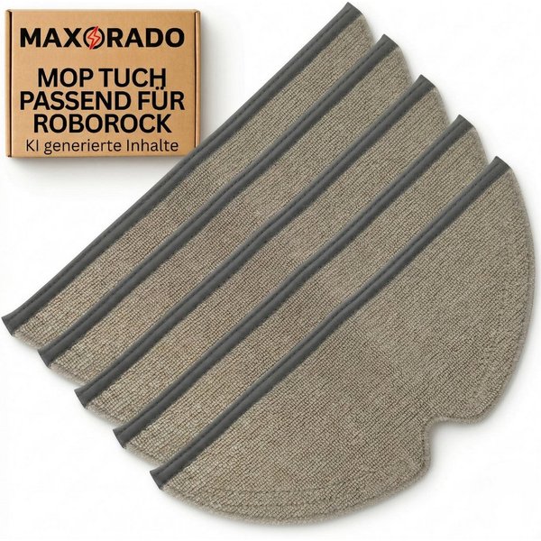 Maxorado Mob Tuch passend für Roborock S4 S5 MAX S6 Pure E2 E3 E4 E5 Q5 Zubehör Moppaufsatz (5-tlg., Wischtuch Ersatzteile Zubehör SEt)