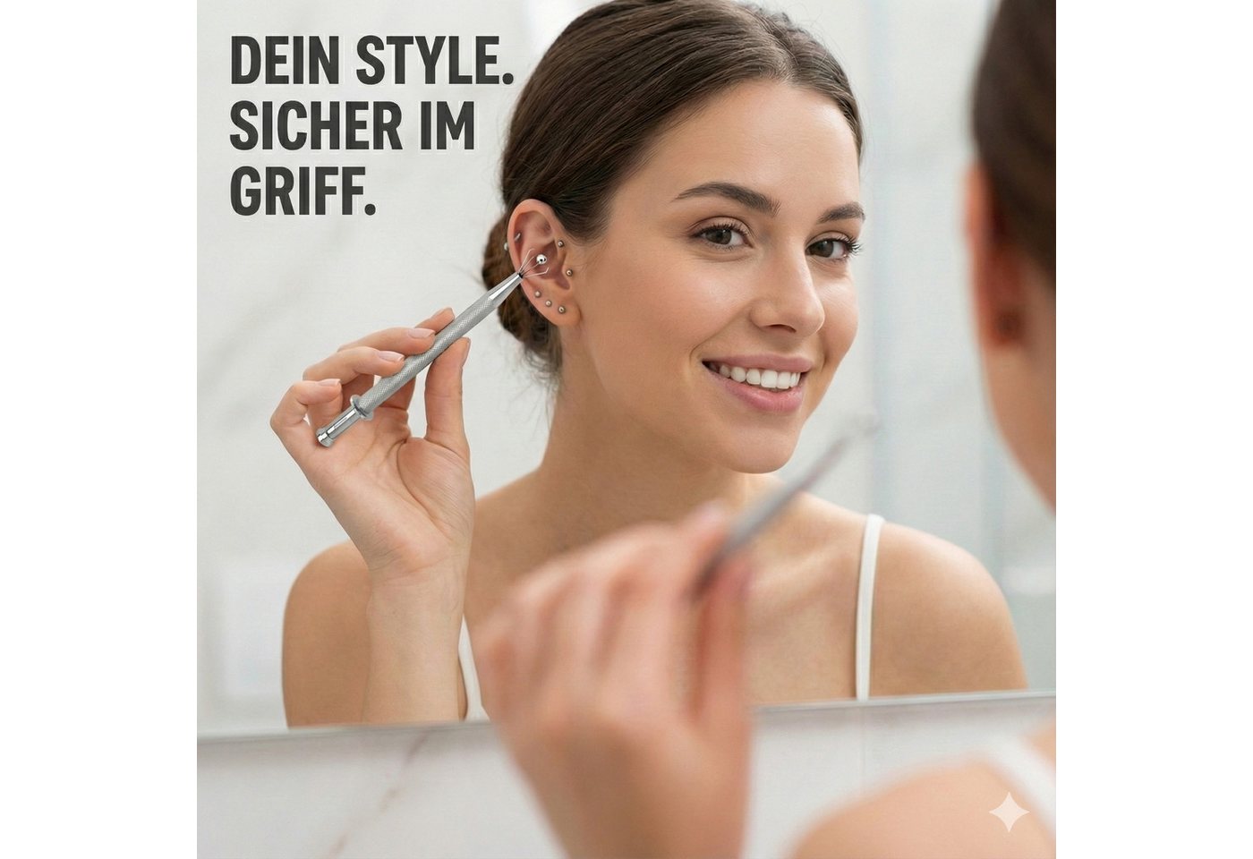 May Piercing-Set Kugelhalter - Kugelhalterpinzette - Piercing Pinzette - Piercing – Bild 3 von 5