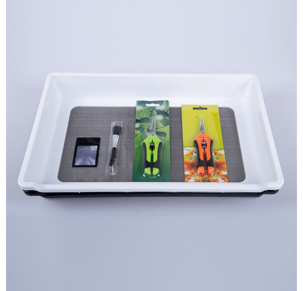 Mayaadi Home Anzuchttablett Trim Tray Bin Trimmschale Kräuterpflanzen Trockensiebset Pollensieb (Einzelteil) – Bild 2 von 5