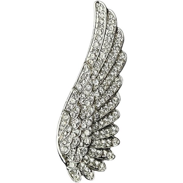 MayTree Brosche "Flügel", brilliant (Stück, 1-tlg), Metallbrosche mit Strass