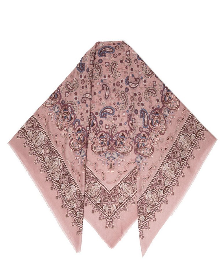 MayTree Modeschal Großes Modetuch Cashmere Feeling 130x130cm Paisley, (Stück, 1-St) – Bild 2 von 4