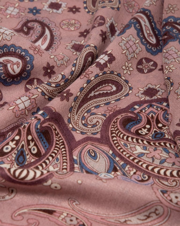 MayTree Modeschal Großes Modetuch Cashmere Feeling 130x130cm Paisley, (Stück, 1-St) – Bild 4 von 4