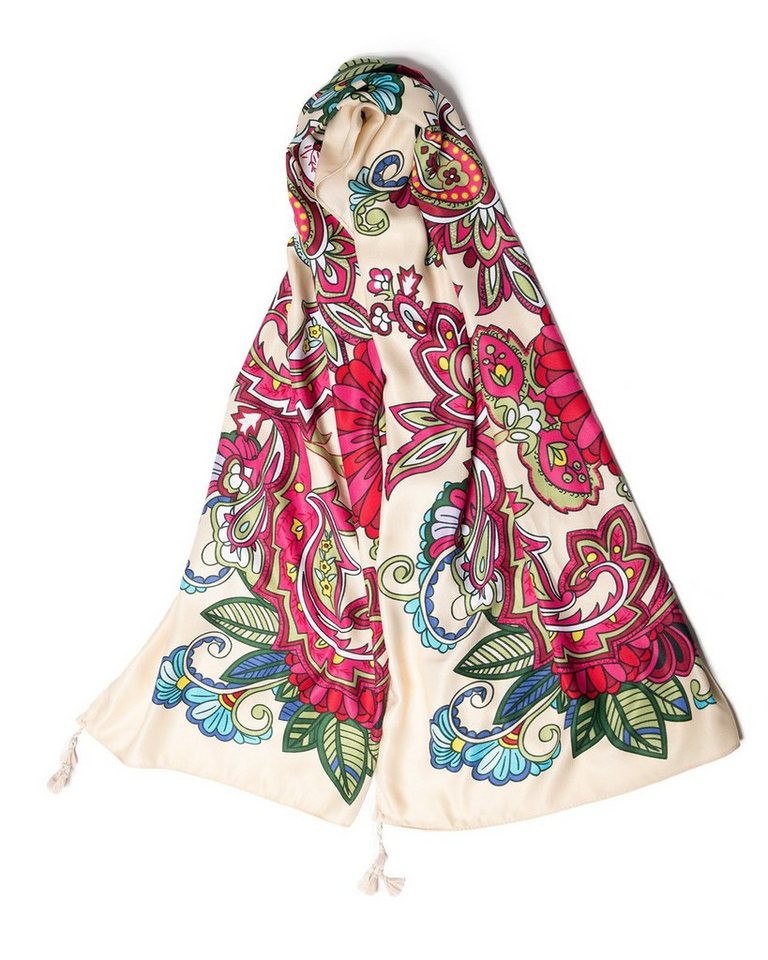 MayTree Modeschal leichter Strandschal Damen Boho 85 x180 pink, Sarong Pareo, (Stück, 1-St) – Bild 2 von 4