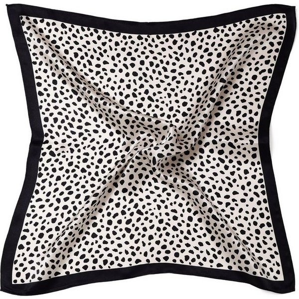 MayTree Seidentuch quadratisch, Leopard 53x53 cm, Nickituch, Bandana-Schal, (Stück), 100% Seide