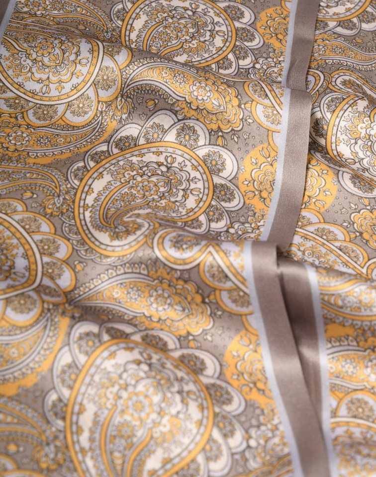 MayTree Seidentuch schmal beidseitig, Paisley, beige, gold, 16 x 145 cm, (Stück), Seidentuch 100% Seide – Bild 3 von 5