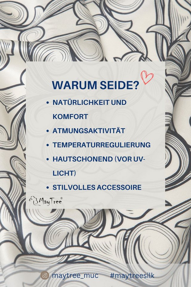 MayTree Seidentuch Seidenbandeau Twillseide beidseitig, Taglilie 7 x 116 cm, (Stück), Seidentuch, 100% Twillseide – Bild 4 von 5