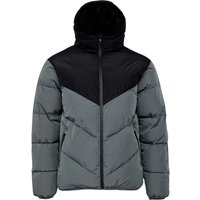 MAZINE Herren-Steppjacke "Duns Puffer" mit Kapuze, black/bottle