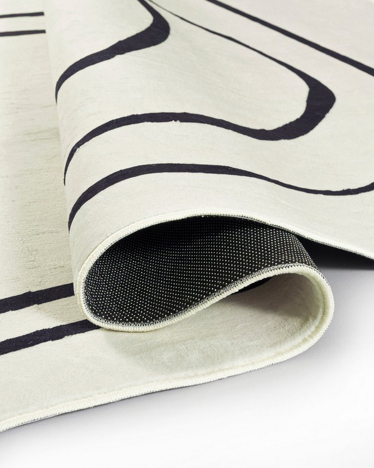 Mazovia Designteppich Abstrakt Wohnzimmer, 80 x 150 cm, Fußbodenheizung – Bild 2 von 5