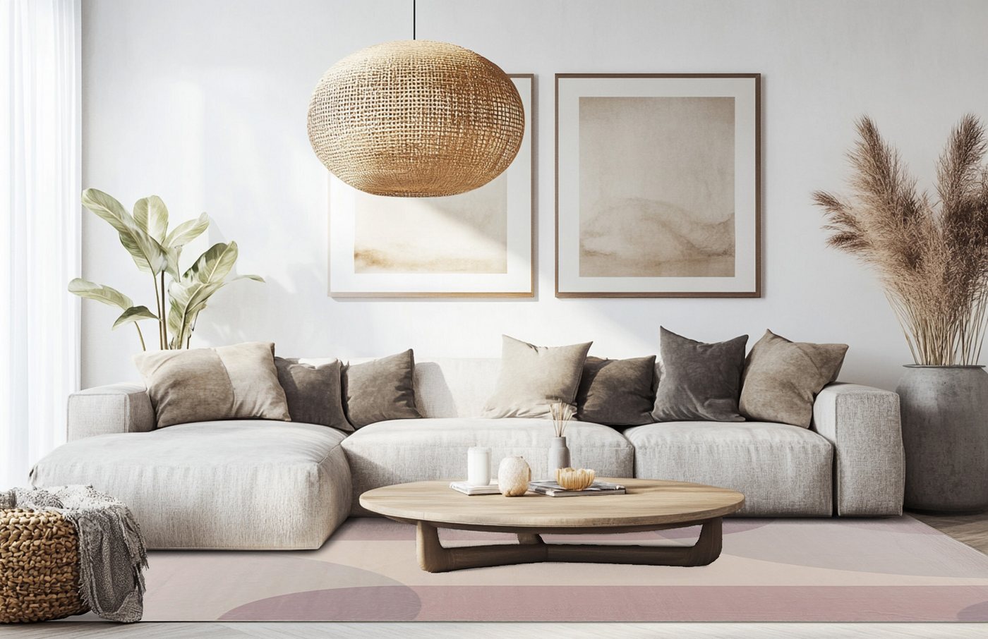 Mazovia Designteppich Geometrisch Wohnzimmer, 80 x 150 cm, Fußbodenheizung – Bild 2 von 5