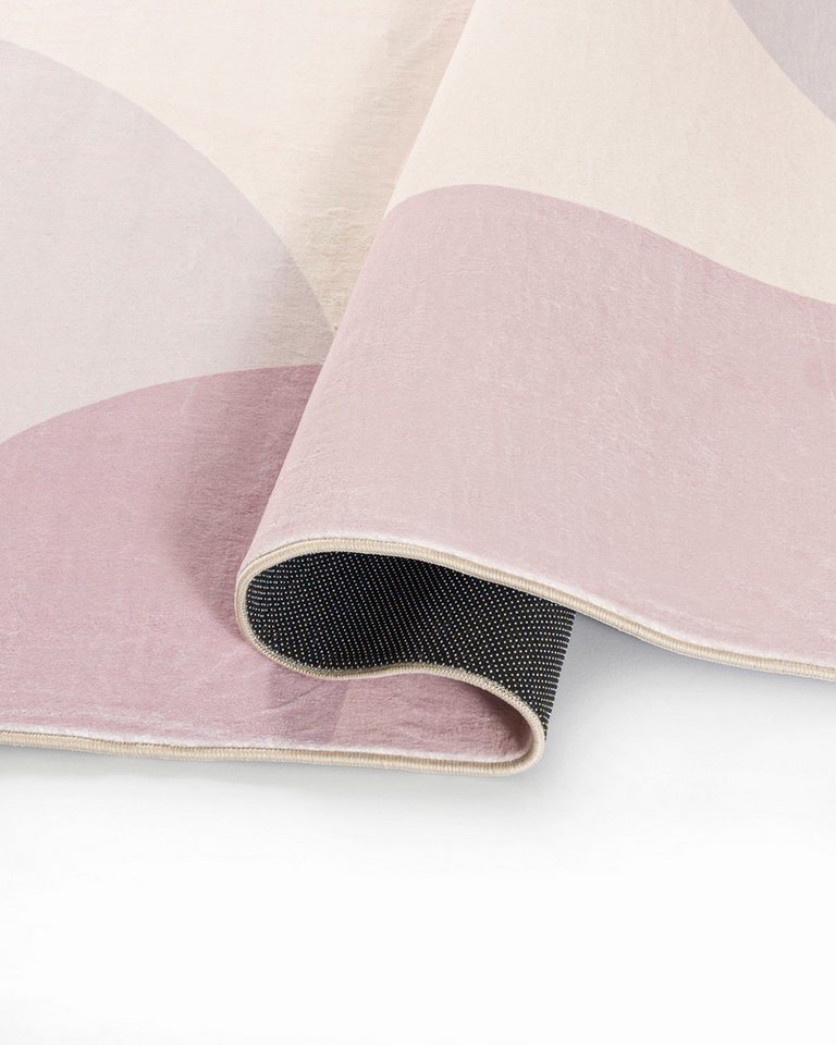 Mazovia Designteppich Geometrisch Wohnzimmer, 80 x 150 cm, Fußbodenheizung – Bild 3 von 5