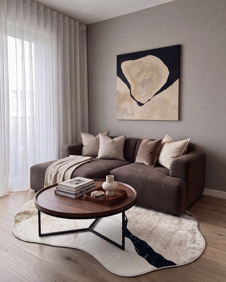 Mazovia Designteppich Designteppich Modern Abstrakt Wohnzimmer, Esszimmer, Schlafzimmer, 140 x 200 cm, Fußbodenheizung – Bild 3 von 5