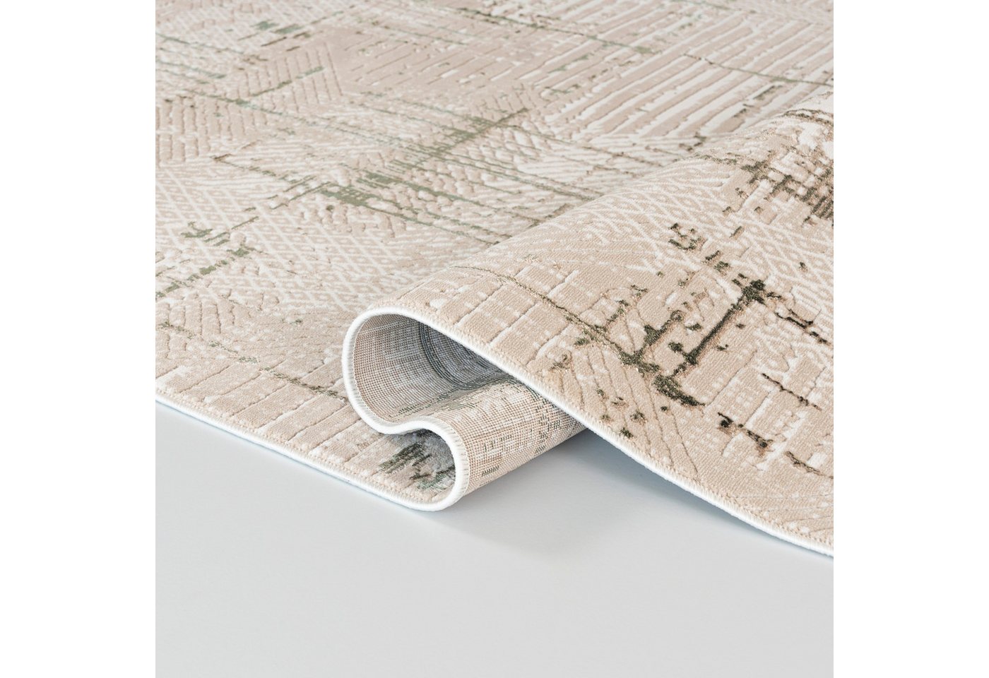Mazovia Designteppich Modern Abstrakt Wohnzimmer, 80 x 150 cm, Fußbodenheizung – Bild 2 von 5