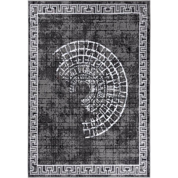 Mazovia Designteppich Retro Mandala Anthrazit Grau Wohnzimmer, Schlafzimmer, Esszimmer, Fußbodenheizung