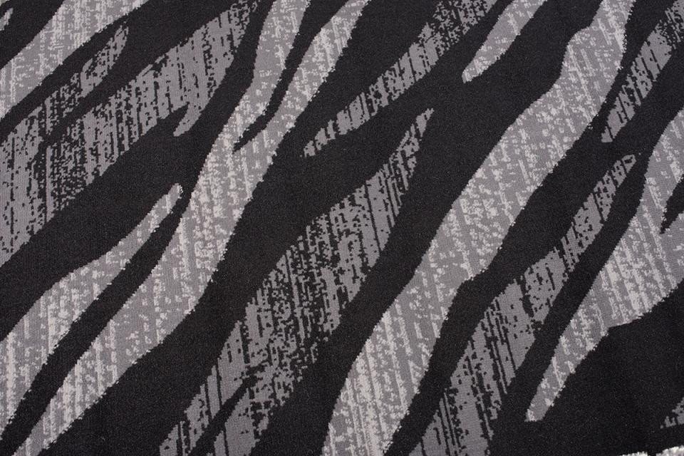 Mazovia Designteppich Retro Tiger Schwarz Anthrazit Wohnzimmer, Schlafzimmer, Esszimmer, Fußbodenheizung – Bild 3 von 5