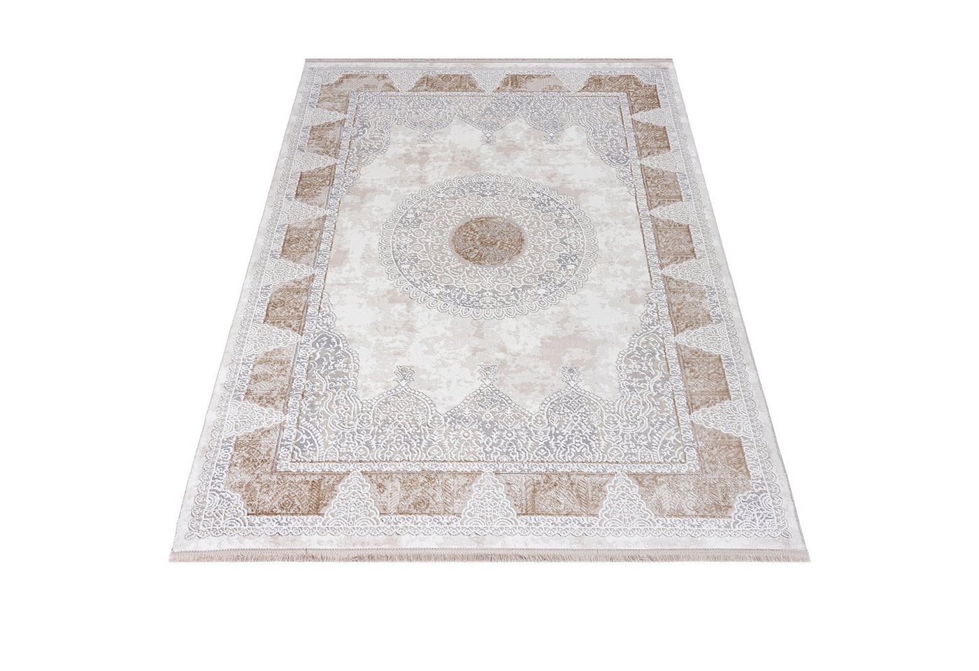 Mazovia Orientteppich Orientalisch Teppich mit Fransen, 80 x 150 cm, Kurzflor, Fransen, Orientteppich, Vintage – Bild 4 von 5